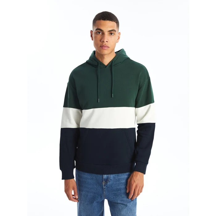 XSIDE Yeşil Uzun Kollu Erkek Kalın Hoodie