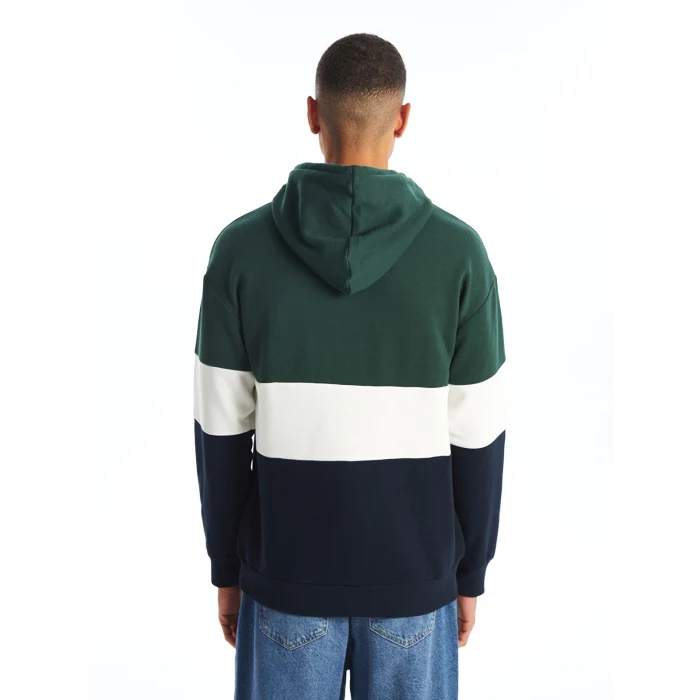 XSIDE Yeşil Uzun Kollu Erkek Kalın Hoodie