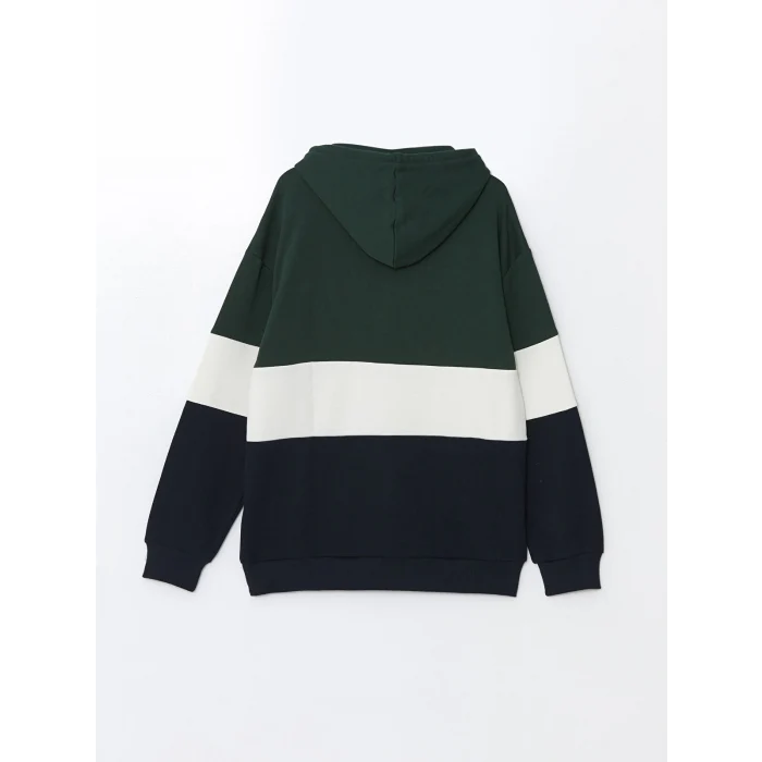 XSIDE Yeşil Uzun Kollu Erkek Kalın Hoodie