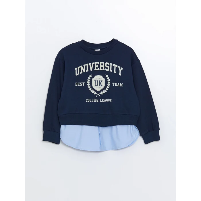 LCW Kids Lacivert Okulun En Havalısı Sweatshirt
