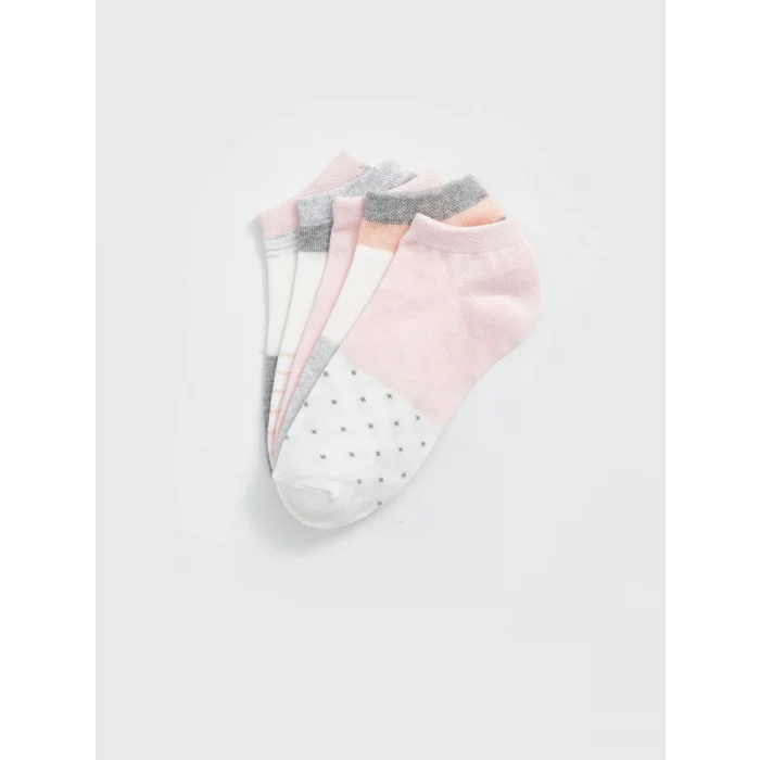 LCW DREAM Pembe Renk Bloklu Kadın Patik Çorap 5li