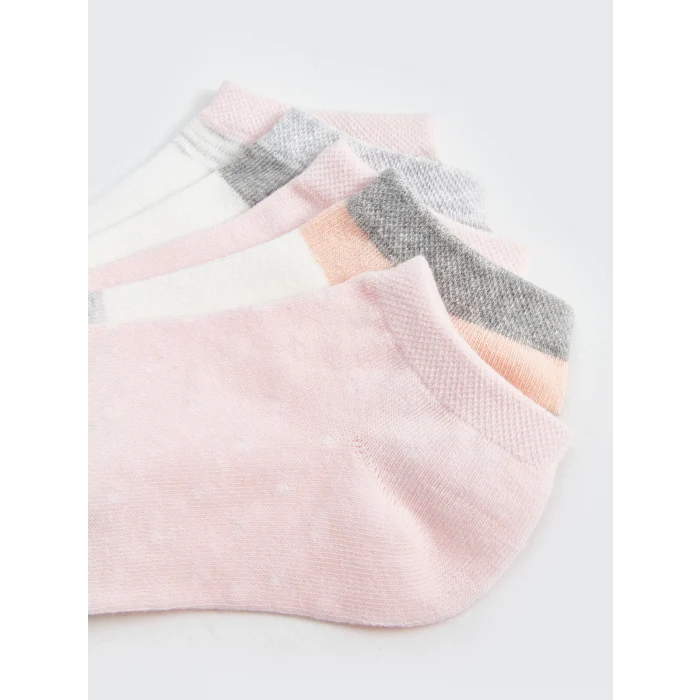 LCW DREAM Pembe Renk Bloklu Kadın Patik Çorap 5li