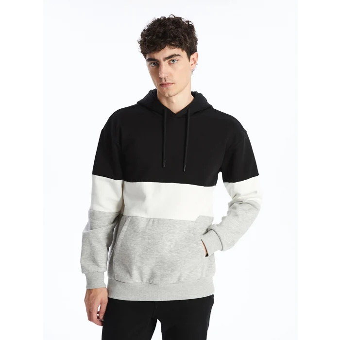 XSIDE Siyah Uzun Kollu Erkek Kalın Hoodie