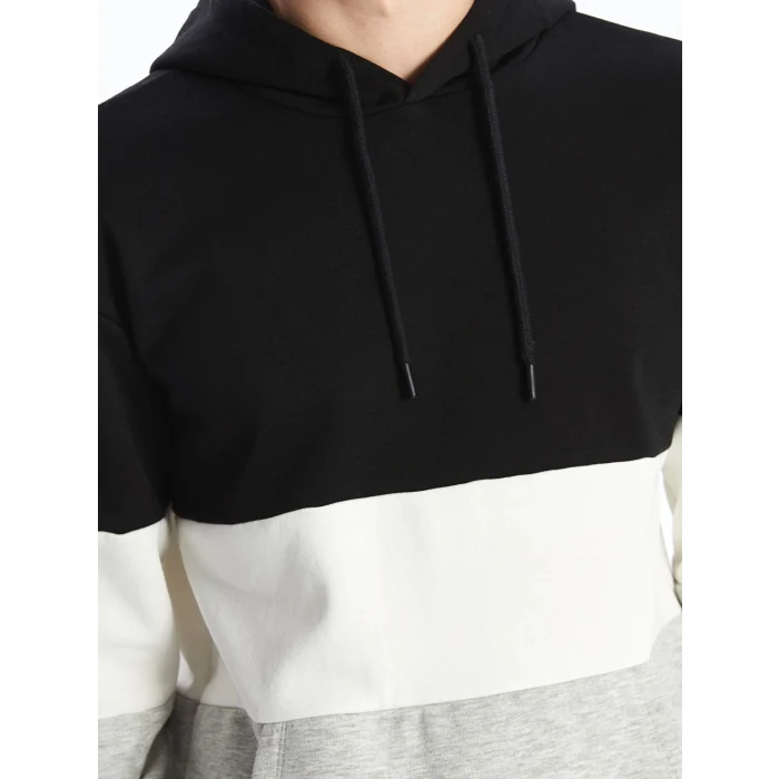 XSIDE Siyah Uzun Kollu Erkek Kalın Hoodie