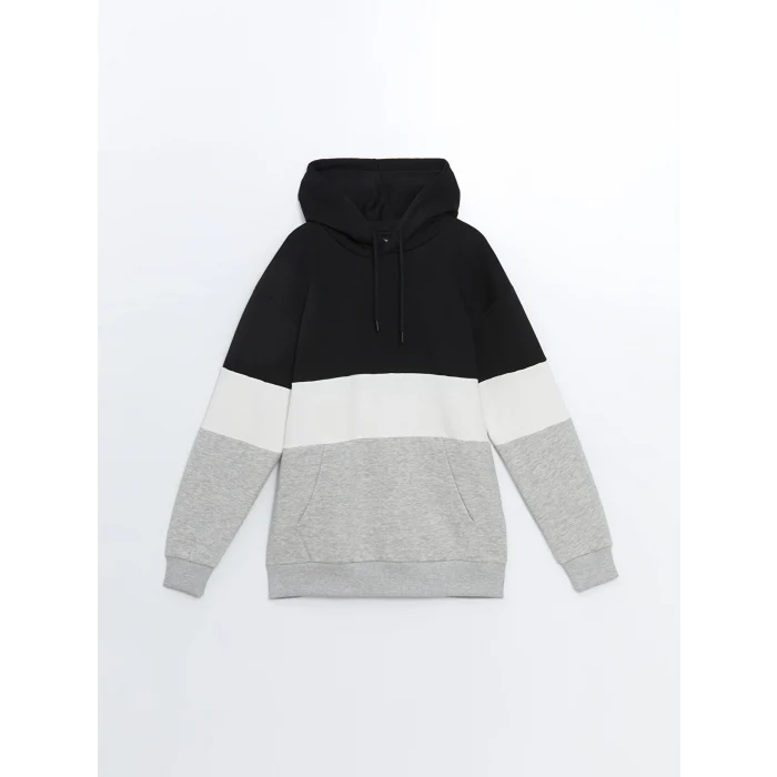 XSIDE Siyah Uzun Kollu Erkek Kalın Hoodie