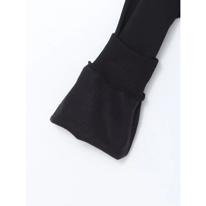 XSIDE Siyah Uzun Kollu Baskılı Erkek Kalın Hoodie