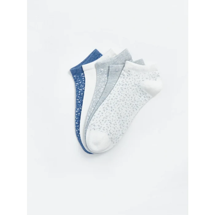 LCW DREAM Ekru Desenli Kadın Patik Çorap 5li