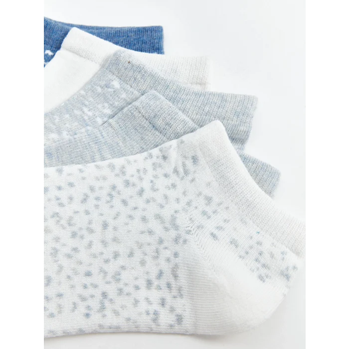 LCW DREAM Ekru Desenli Kadın Patik Çorap 5li