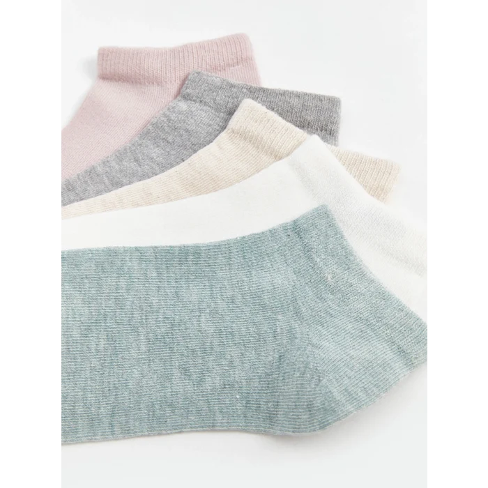 LCW DREAM Yeşil Kadın Düz Patik Çorap 5li