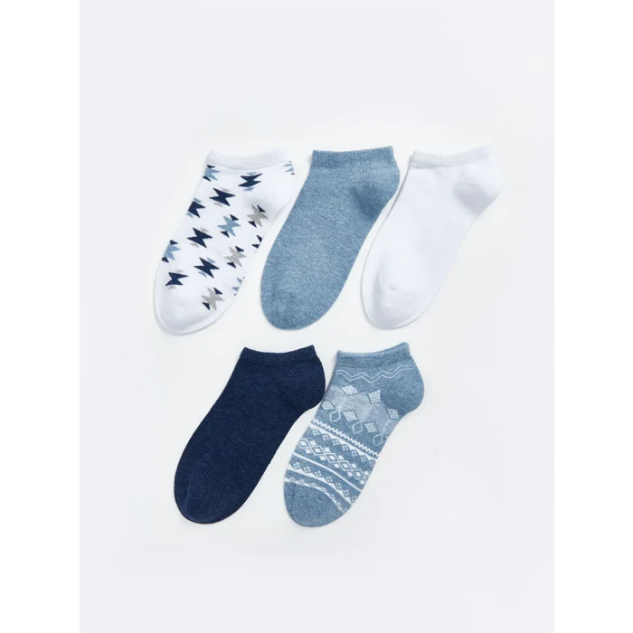 LCW DREAM Beyaz Desenli Kadın Patik Çorap 5li