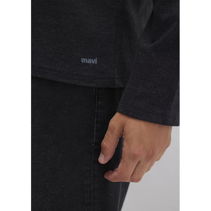 Mavi 062477-27310 Uzun Kollu Antrasit Basic Tişört