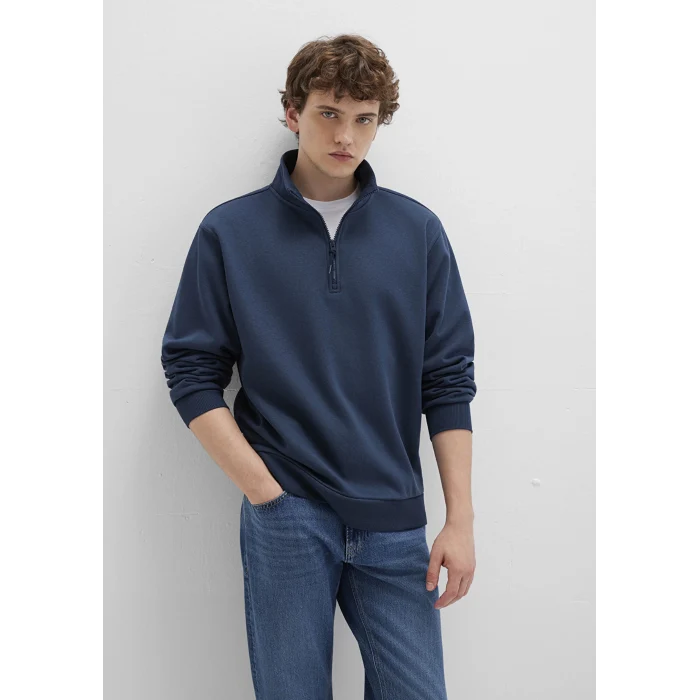 Mavi 0S10278-70490 Yarı Fermuarlı Lacivert Basic Sweatshirt