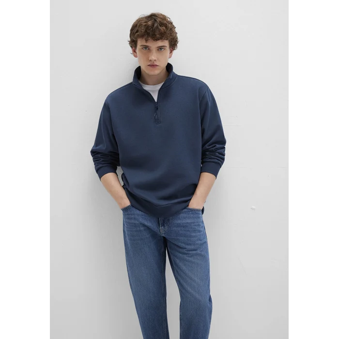 Mavi 0S10278-70490 Yarı Fermuarlı Lacivert Basic Sweatshirt