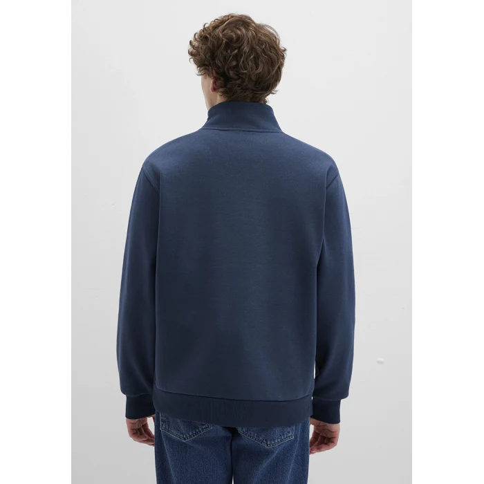 Mavi 0S10278-70490 Yarı Fermuarlı Lacivert Basic Sweatshirt