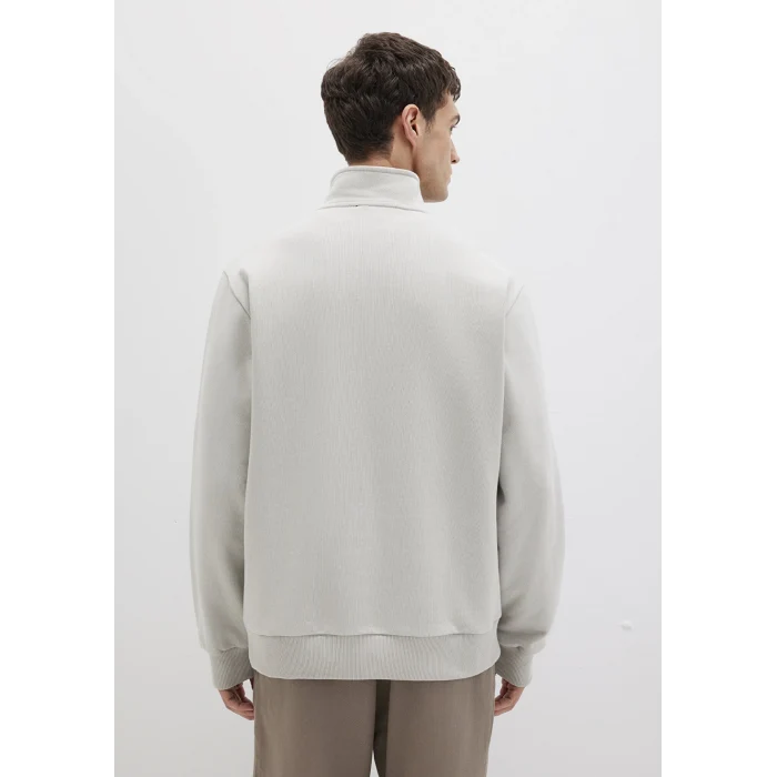 Mavi 0S10419-70074 Yarı Fermuarlı Gri Basic Sweatshirt