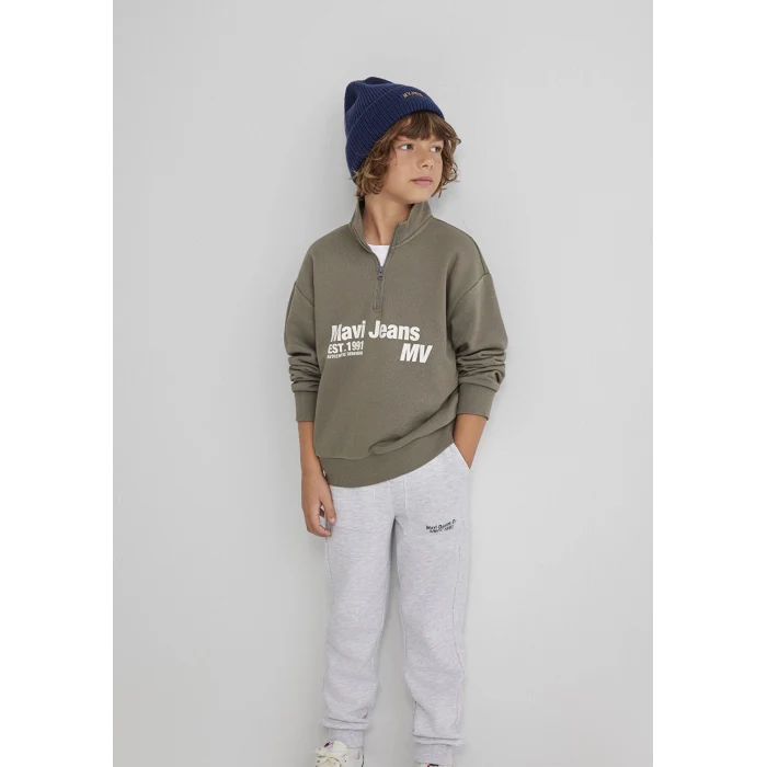 Mavi 6S10142-86961 Yarı Fermuarlı Haki Sweatshirt