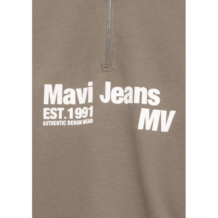 Mavi 6S10142-86961 Yarı Fermuarlı Haki Sweatshirt