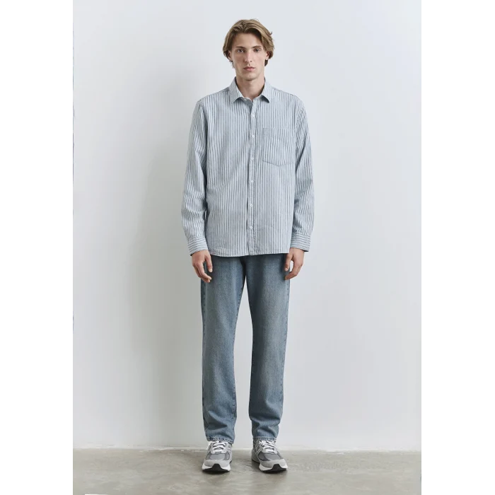 Mavi 0211696-90915 Çizgili Mavi Gömlek