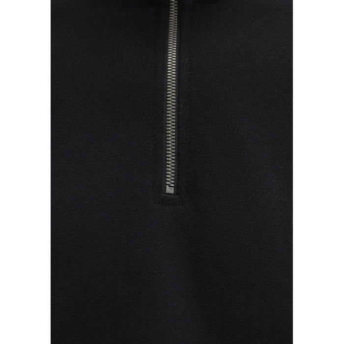 Mavi 0S10419-900 Yarı Fermuarlı siyah Basic Sweatshirt