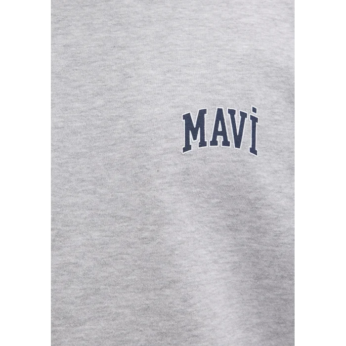 Mavi 0611716-80018 Mavi Logo Baskılı Gri Sweatshirt