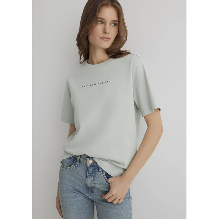 Mavi 1613147-70148 Mavi Baskılı Yeşil Tişört