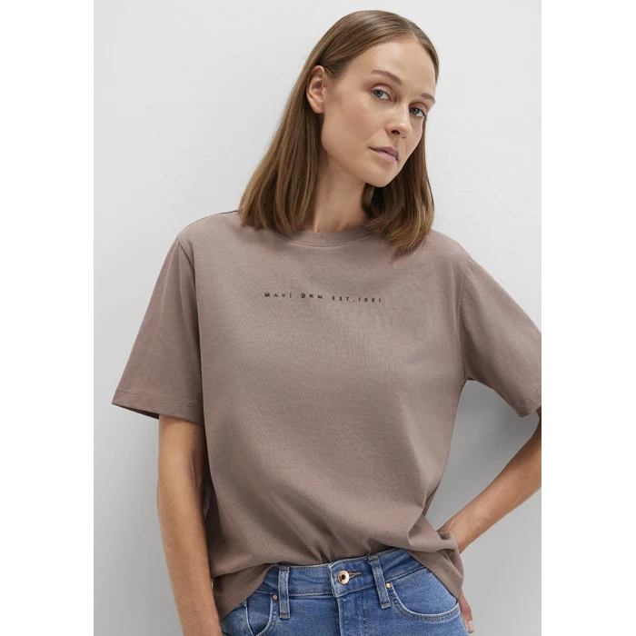 Mavi 1613147-70383 Mavi Baskılı Kahverengi Tişört