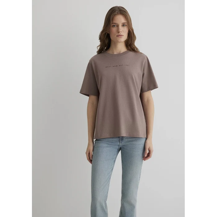 Mavi 1613147-70383 Mavi Baskılı Kahverengi Tişört