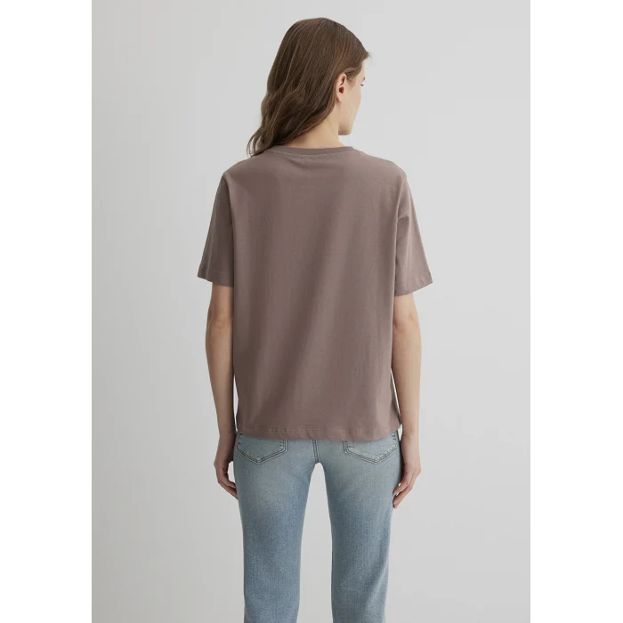 Mavi 1613147-70383 Mavi Baskılı Kahverengi Tişört