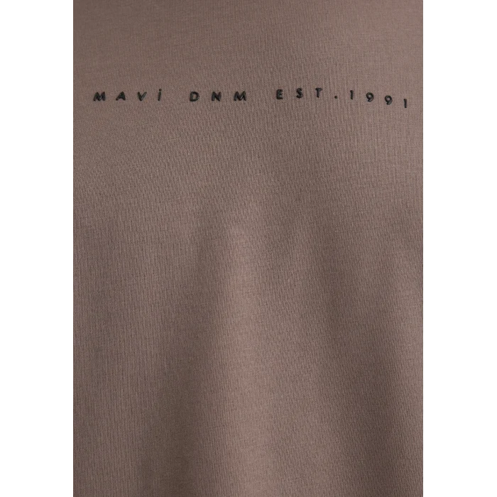 Mavi 1613147-70383 Mavi Baskılı Kahverengi Tişört