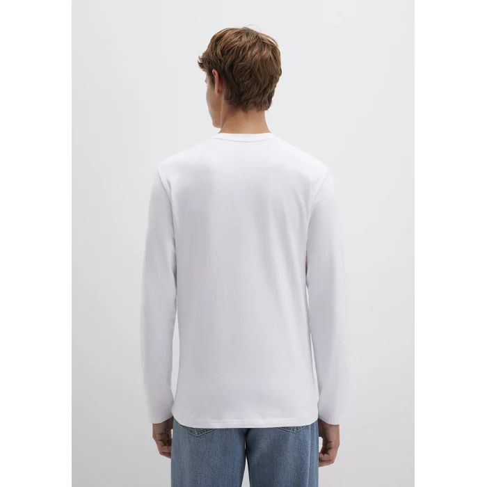 Mavi 062477-23248 Uzun Kollu Beyaz Basic Tişört