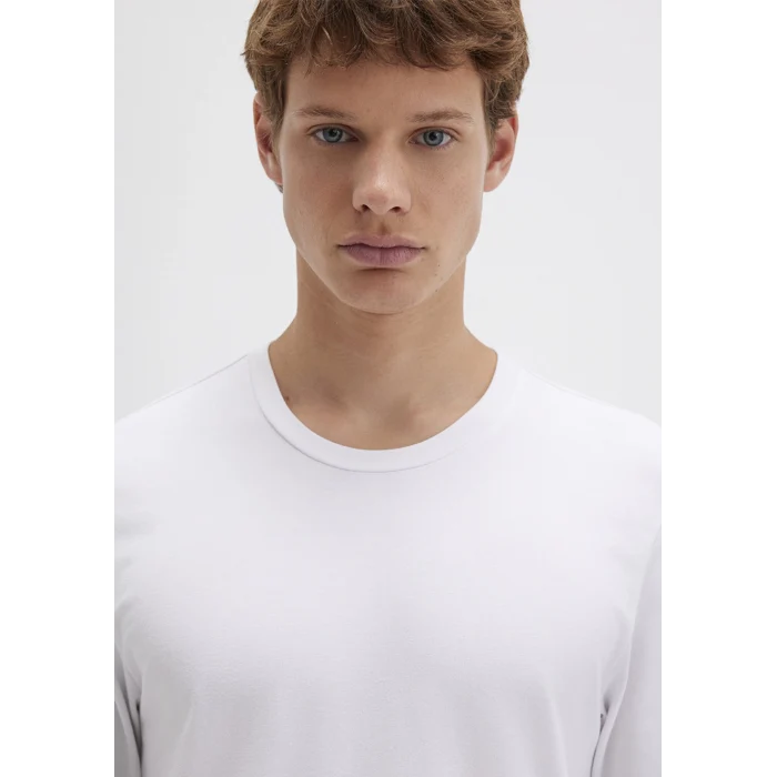 Mavi 062477-23248 Uzun Kollu Beyaz Basic Tişört