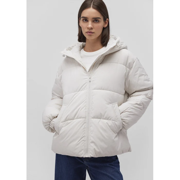 Mavi 1110199-83746 Kapüşonlu Beyaz Şişme Mont