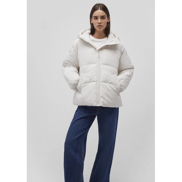 Mavi 1110199-83746 Kapüşonlu Beyaz Şişme Mont