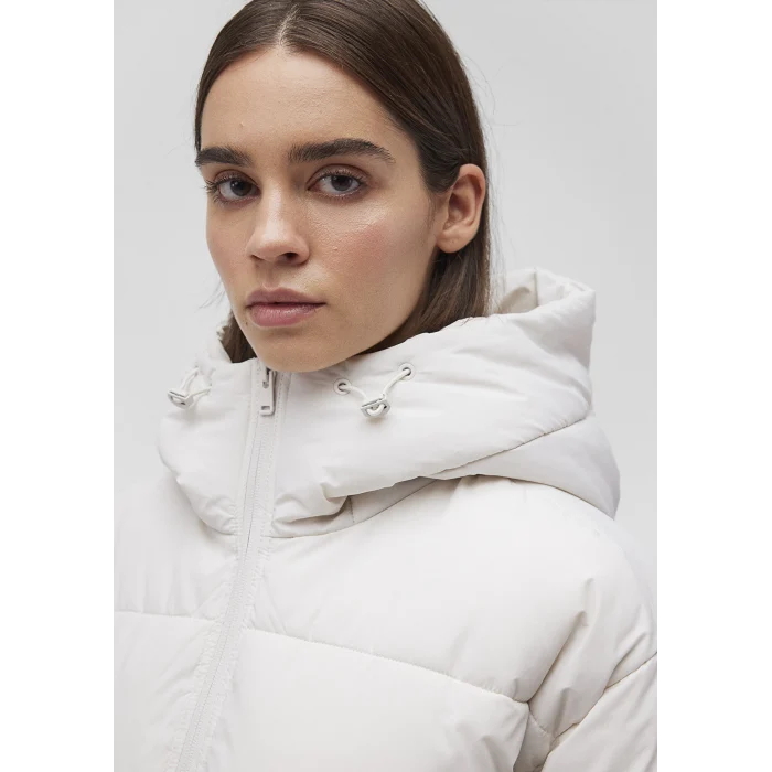 Mavi 1110199-83746 Kapüşonlu Beyaz Şişme Mont