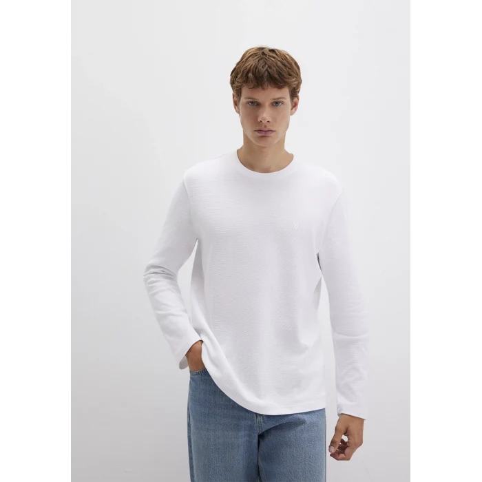 Mavi 065755-620 Uzun Kollu Beyaz Basic Tişört