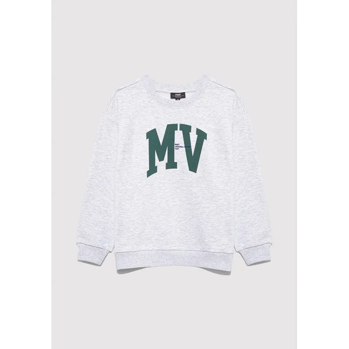 Mavi 6S10054-88467 MV Baskılı Gri Sweatshirt
