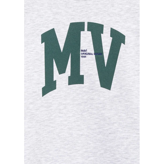 Mavi 6S10054-88467 MV Baskılı Gri Sweatshirt