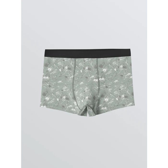 LCW Kids Gri Baskılı Erkek Çocuk Boxer 3lü