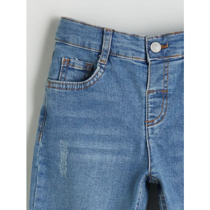 LCW Kids Indigo Dar Erkek Çocuk Jean Pantolon