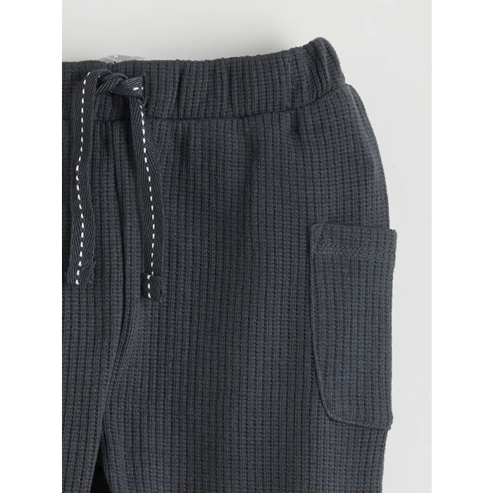 LCW baby Ekru Nakışlı Erkek Bebek Sweatshirt ve Pantolon 2li