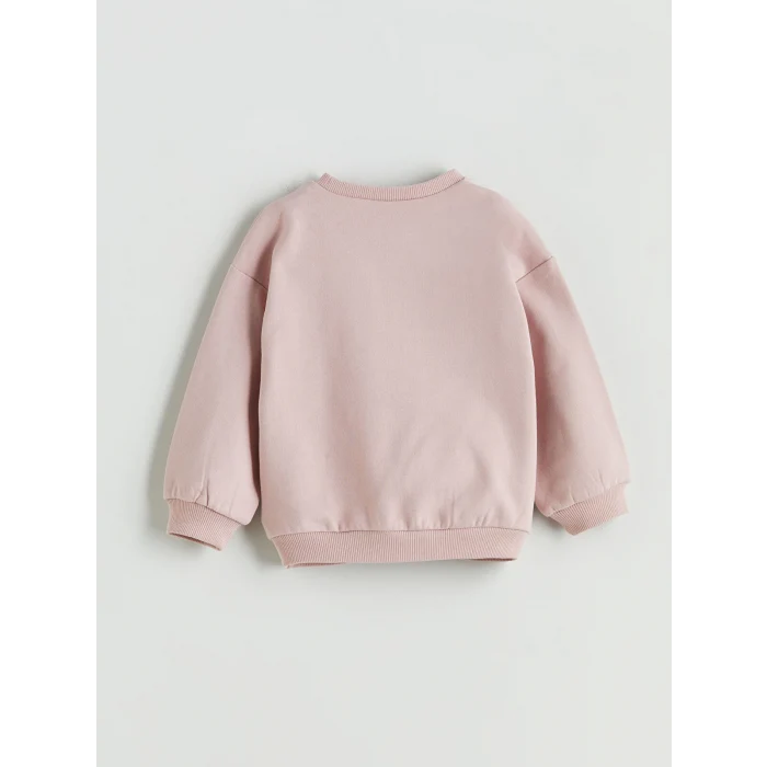 LCW Kids Pembe Çiçek Desenli Kız Çocuk Sweatshirt