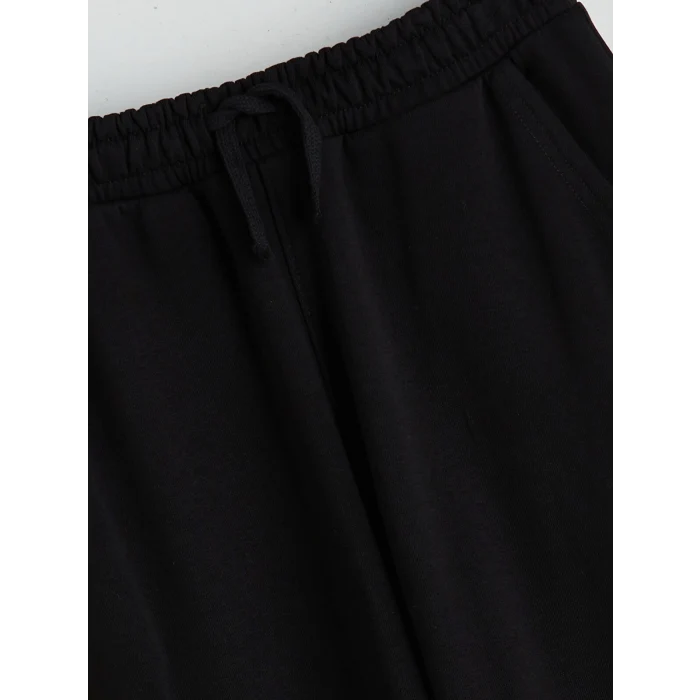 LCW Kids Siyah Bisiklet Yaka Baskılı Erkek Çocuk Eşofman Takım