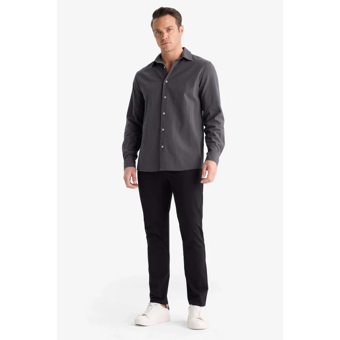 Defacto B2089AXBK81 Siyah Slim Fit Dar Kesim Dar Paça Cepli Pantolon