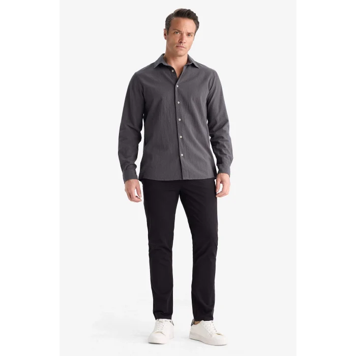 Defacto B2089AXBK81 Siyah Slim Fit Dar Kesim Dar Paça Cepli Pantolon