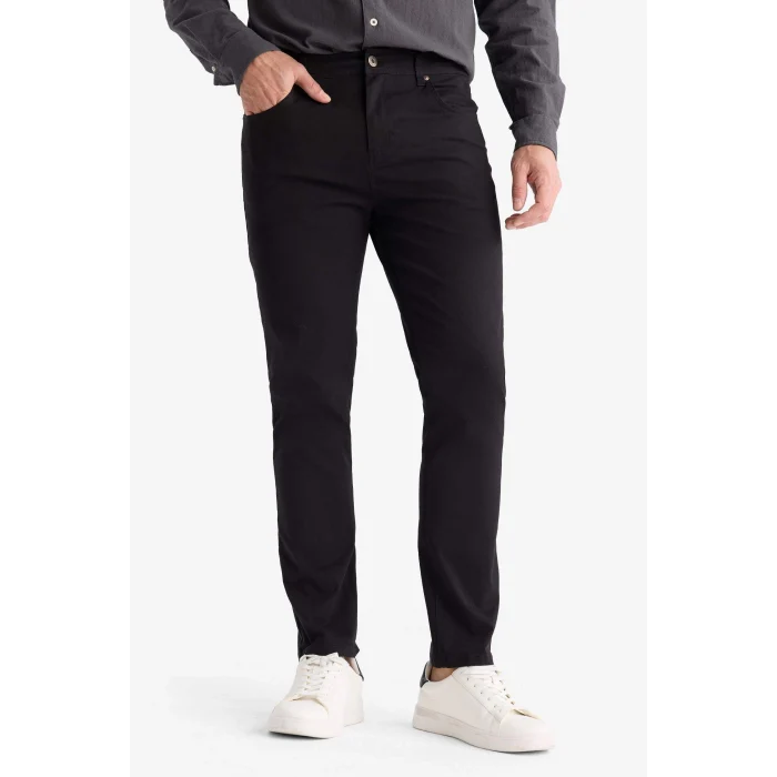 Defacto B2089AXBK81 Siyah Slim Fit Dar Kesim Dar Paça Cepli Pantolon