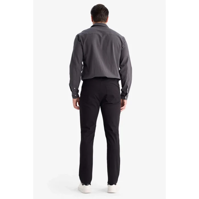 Defacto B2089AXBK81 Siyah Slim Fit Dar Kesim Dar Paça Cepli Pantolon