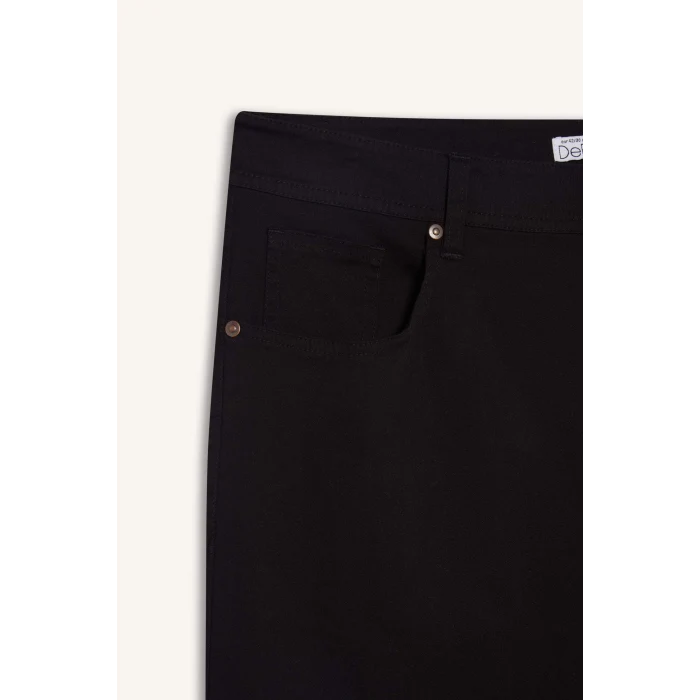 Defacto B2089AXBK81 Siyah Slim Fit Dar Kesim Dar Paça Cepli Pantolon