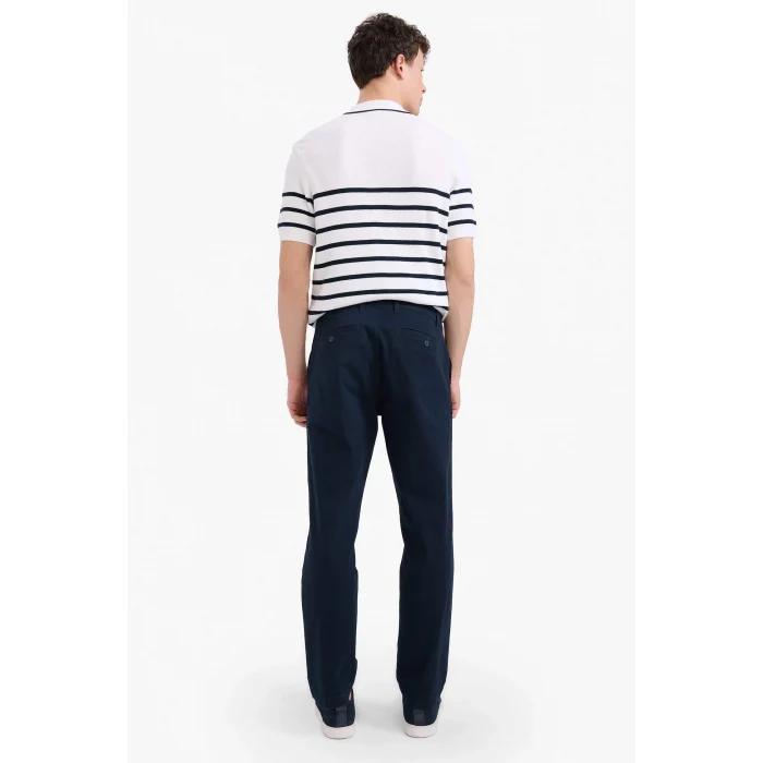 Defacto D7349AXNV91 Lacivert Regular Fit Normal Kesim Cepli Düz Paça Chino Pantolon