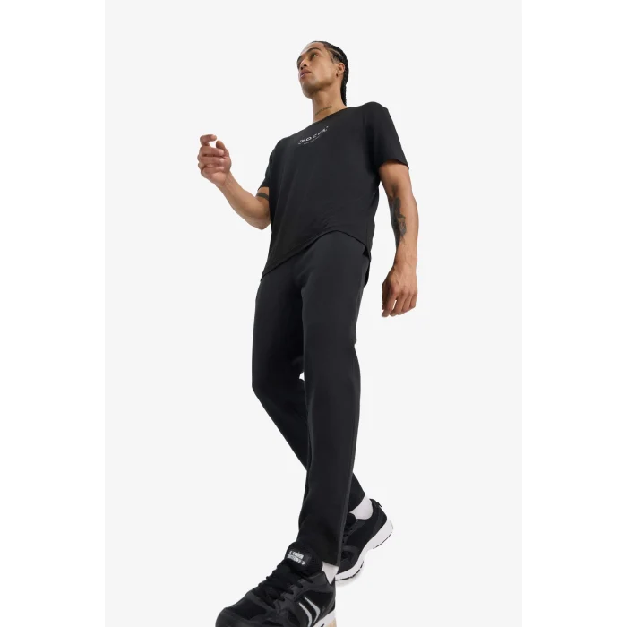 Defacto S3309AZBK81 Siyah DeFactoFit Slim Fit Dar Kesim Fermuarlı Standart Paça Jogger Eşofman Altı