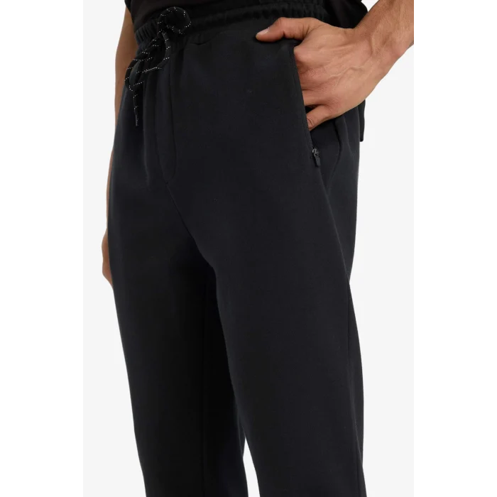 Defacto S3309AZBK81 Siyah DeFactoFit Slim Fit Dar Kesim Fermuarlı Standart Paça Jogger Eşofman Altı